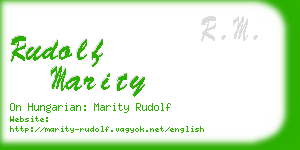 rudolf marity business card